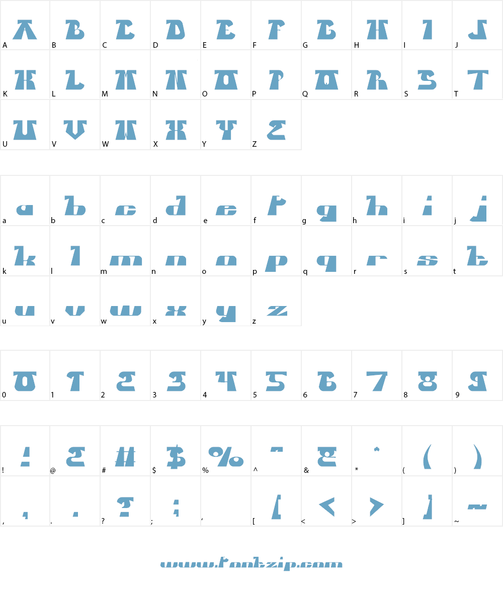 Blues Melody Font Character